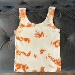 White/Orange tank top! Size: woman’s S